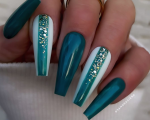 Teal And Glitter Glam