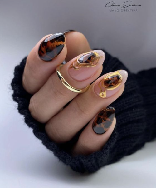 Tortoiseshell And Gold Accent