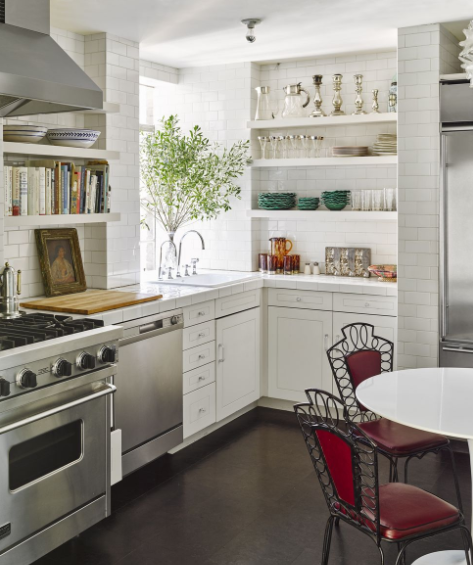 Traditional Kitchen With Extra Shelves