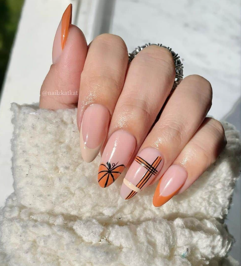 Best Fall Gel Nails To Inspire You Fall Gel Nails Pumpkin Nails Fall Almond Nails Fall Acrylic Nails Cute Nails For Fall Nails Holloween Nails