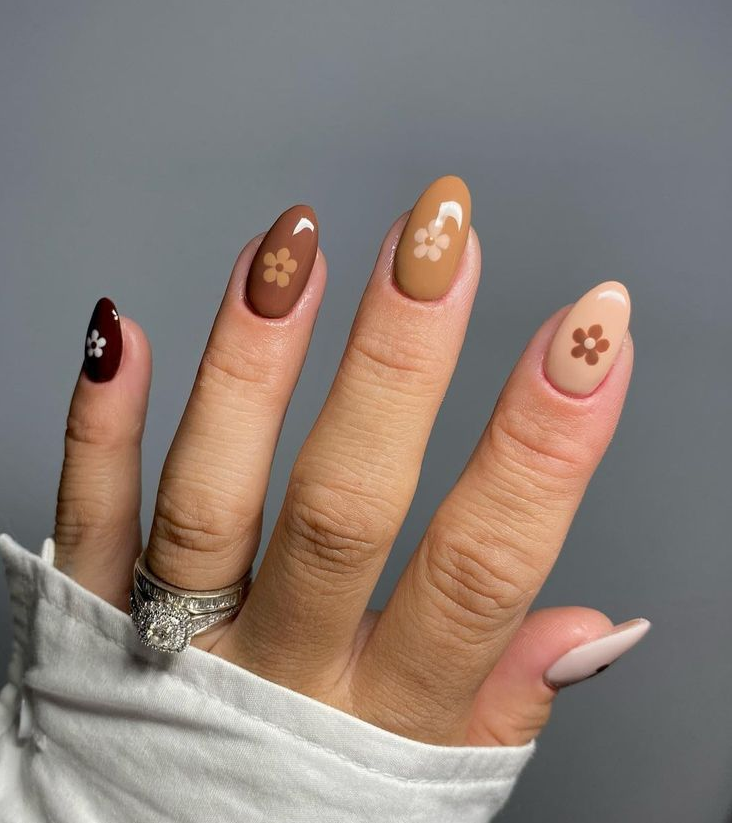 Best Fall Nail Ideas 2023 You'll Absolutely Adore Simple Fall Nails Brown Nails Acrylic Nails Trendy Nails Flower Nails Gel Nails