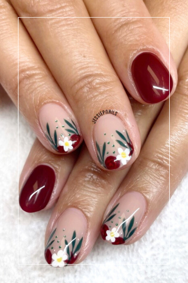 Blooming Into Fall Aesthetic Nail Designs To Elevate Your Autumn Style Floral Nail Designs Floral Nails Flower Nail Designs Nail Designs Fall Nail Designs Elegants Nails