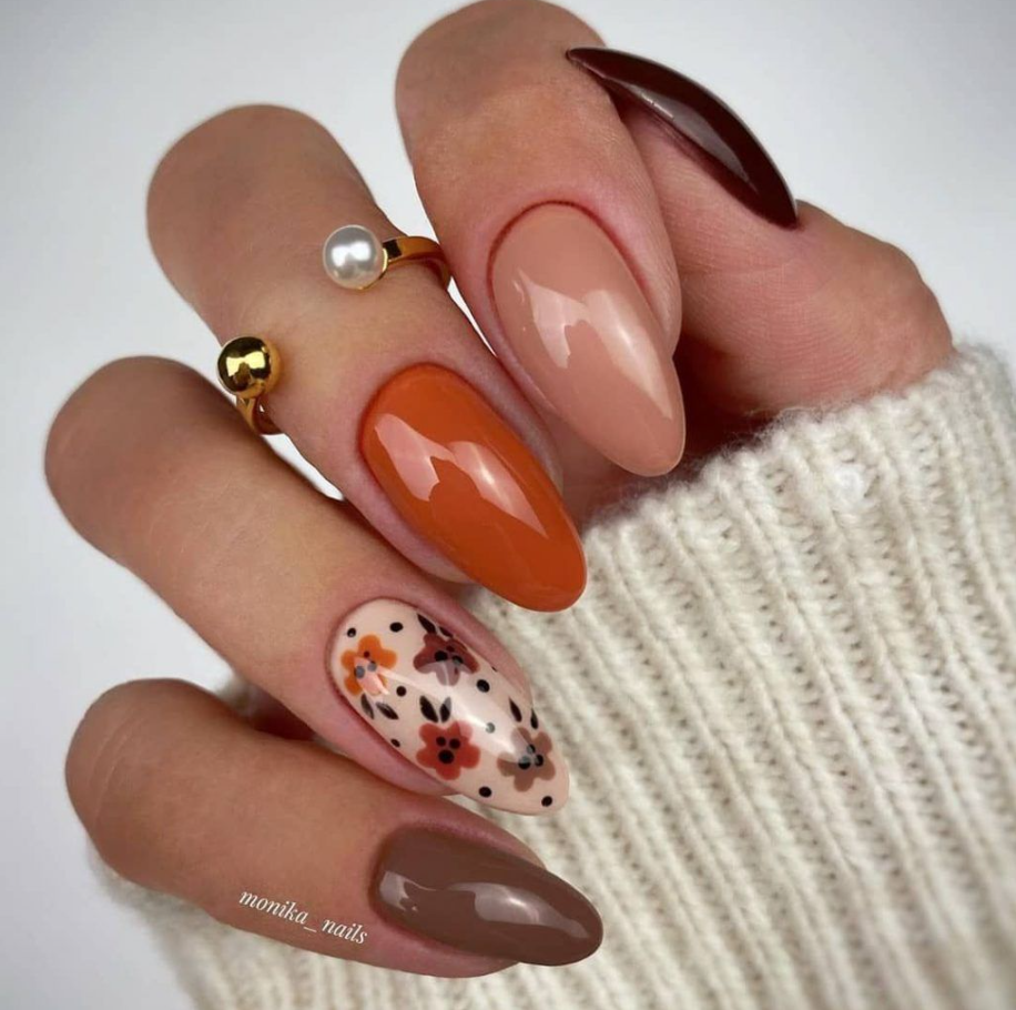 Brown Fall Nail Ideas Fall Gel Nails Trendy Nails Gel Nails Nails Inspiration Nail Colors Thanksgiving Nails