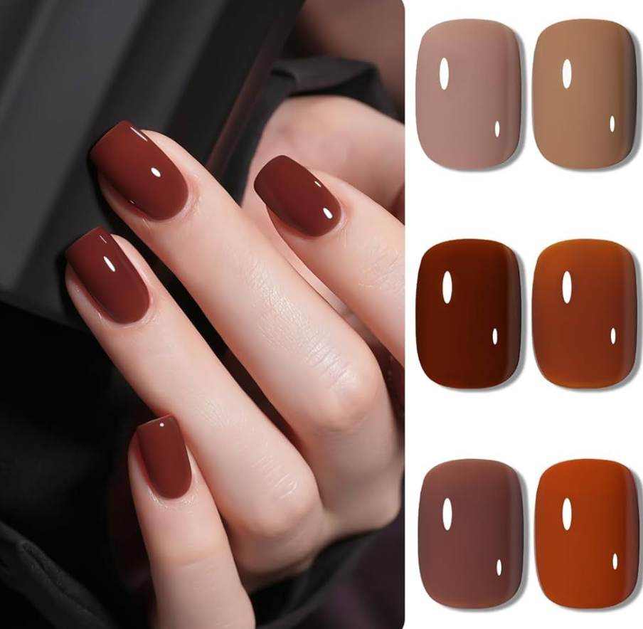 Gel Nail Colors Gel Nail Set Nail Manicure Brown Nail Polish Fall Nail Colors Nail Polish Colors