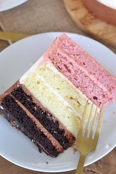 Strawberries And Cream Cake Strawberry Cake Recipes Cake Recipes Neapolitan Cake Easy Cake Recipes Savoury Cake Cake Flavors