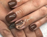 Top Creative Fall Nail Design Ideas Fall Acrylic Nails Fall Nail Designs Fall Manicure Simple Gel Nails Brown Nails Design Nail Colors