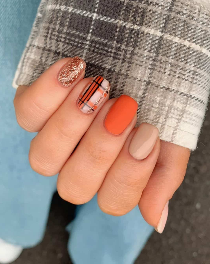 Trendy And Cute Fall Nail Designs And Fall Nail  To Upgrade Your Fall Nail Art In 2024 Fall Nail Designs Orange Nails Cute Nails For Fall Fall Nail Art Fall Manicure Fall Nail