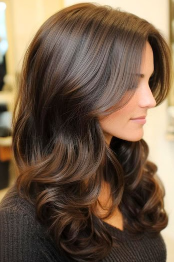 Soft Smokey Brunette Curls