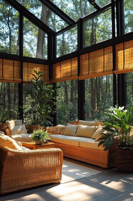 Eco Friendly Modern Cabin Sunroom