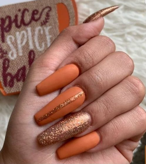 Fall Nails 2020 Acrylic Long With 20 Fall Nail Ideas That Are Cute