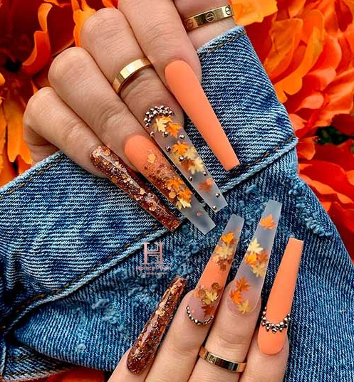 Fall Nails 2020 Acrylic Long With Cute Manicure