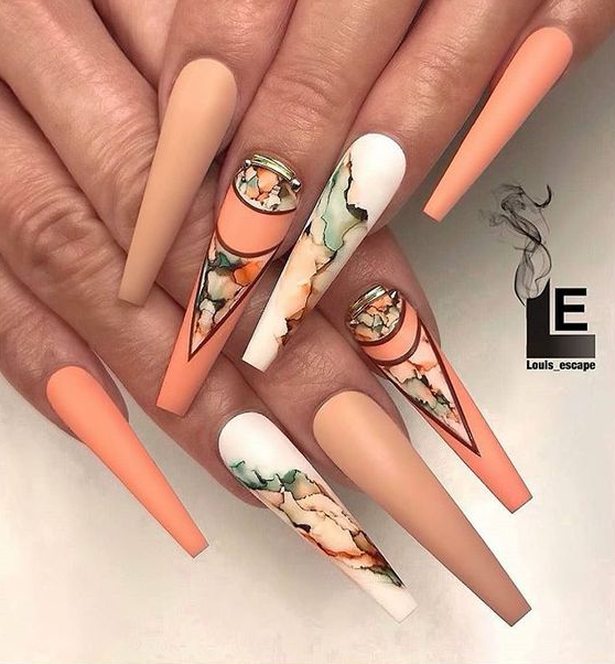 Fall Nails 2020 Acrylic Long With Lovely Fall Nails Design Inspo For