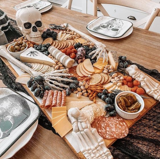 Treats With These Skeleton Charcuterie Boards Are Straight To The Bone Scary For