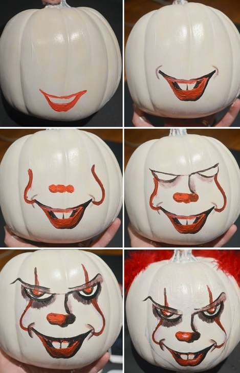 Pumpkin Painting Ideas With How To Paint Your Own Pennywise Pumpkin