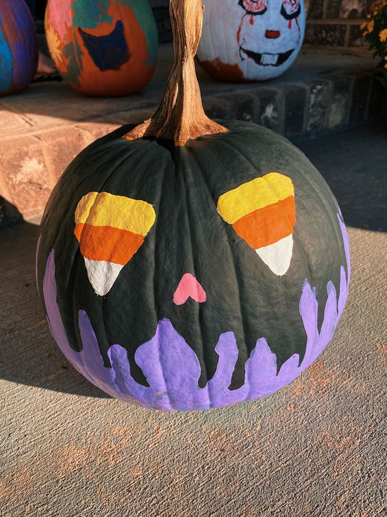 Pumpkin Painting Ideas With Painted Pumpkin