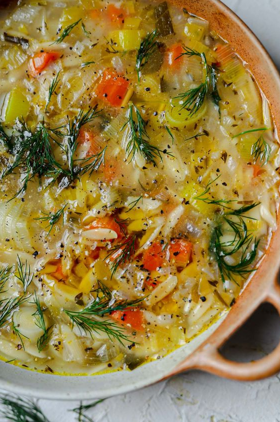 Soup Recipes With Orzo Leek And Dill Soup