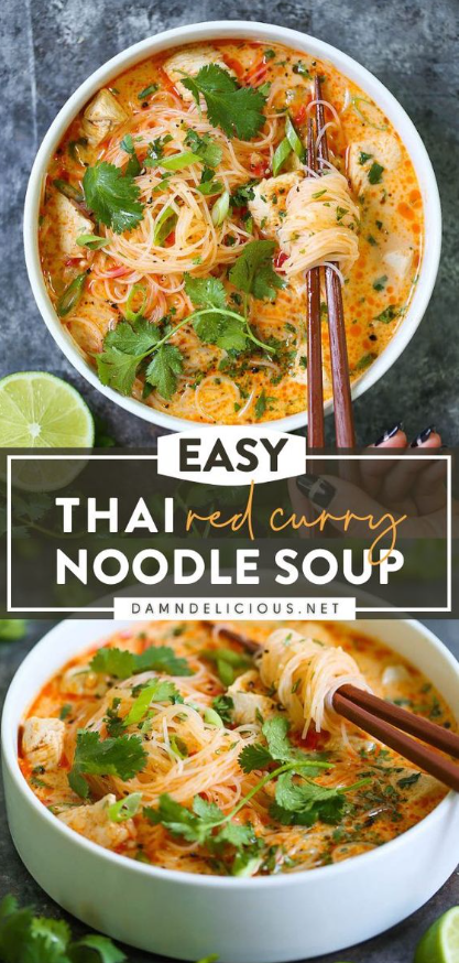 Soup Recipes With THAI RED CURRY NOODLE SOUP