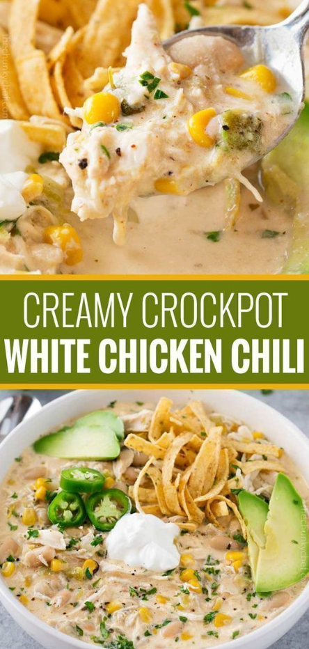 White Chicken Chili With Creamy Crockpot White Chicken Chili