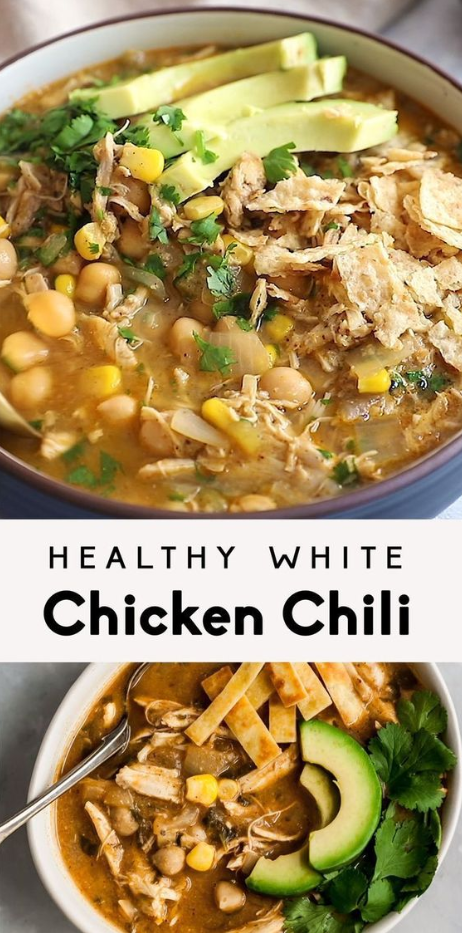 White Chicken Chili With Healthy White Chicken Chili