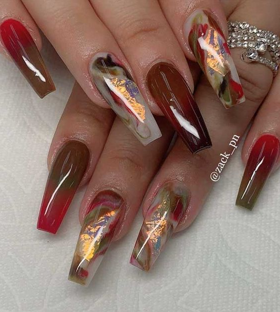 Nail Designs Fall Acrylic With Try These Fashionable Nail Ideas That’ll Boost Your Fall Mood