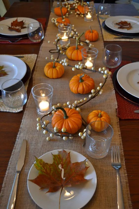 Thanksgiving Table Settings With Simple Thanksgiving Table Decor Idea