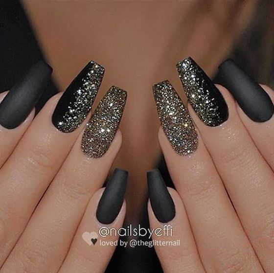 New Years Nails Acrylic - nail ideas for New Years Eve