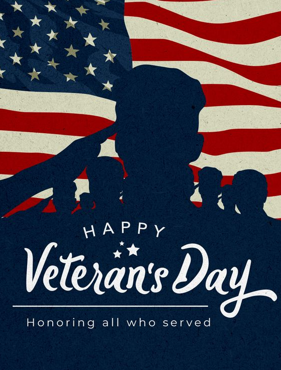 Veterans Day With Flag & Salute – Veteran Day Cards