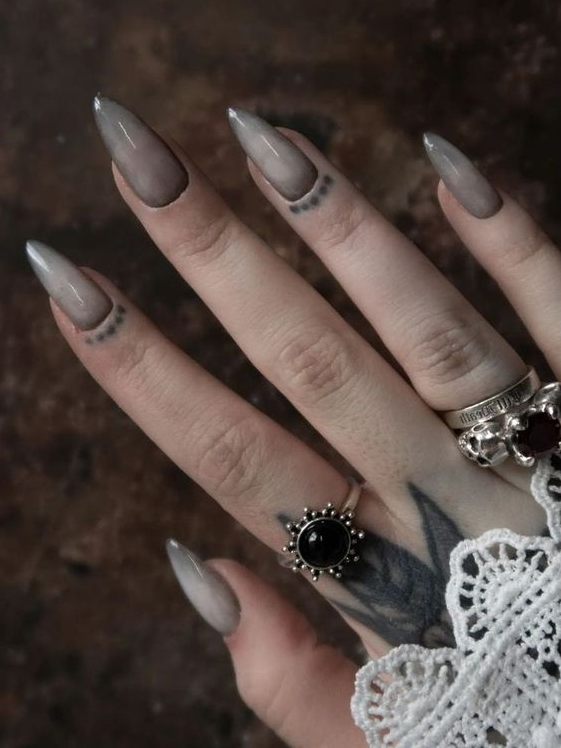 Goth Acrylic Nails - Gothic Nails Coolest Designs