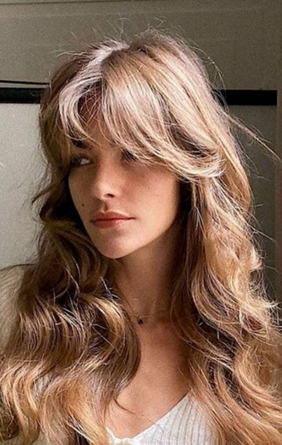 Soft Wispy    Cute Hairstyles With Curtain  Curl Long Hair With Curtain