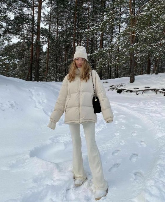 Vanilla Girl Outfits Winter   All White Winter Outfit