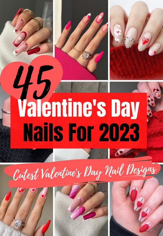 February Nails   Pretty Valentines Day Nails And Valentines Day Nail Designs For