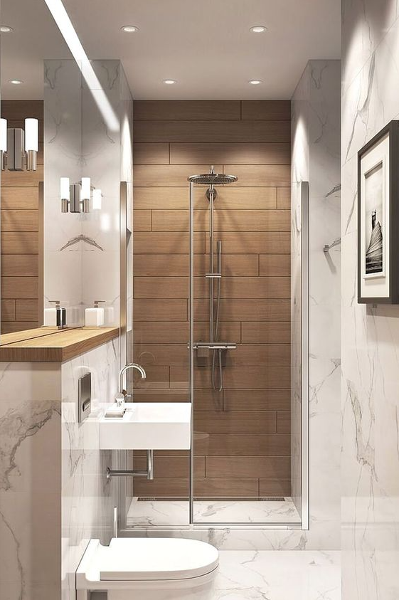 Bathroom Ideas Small - ensuite-shower tiles idea