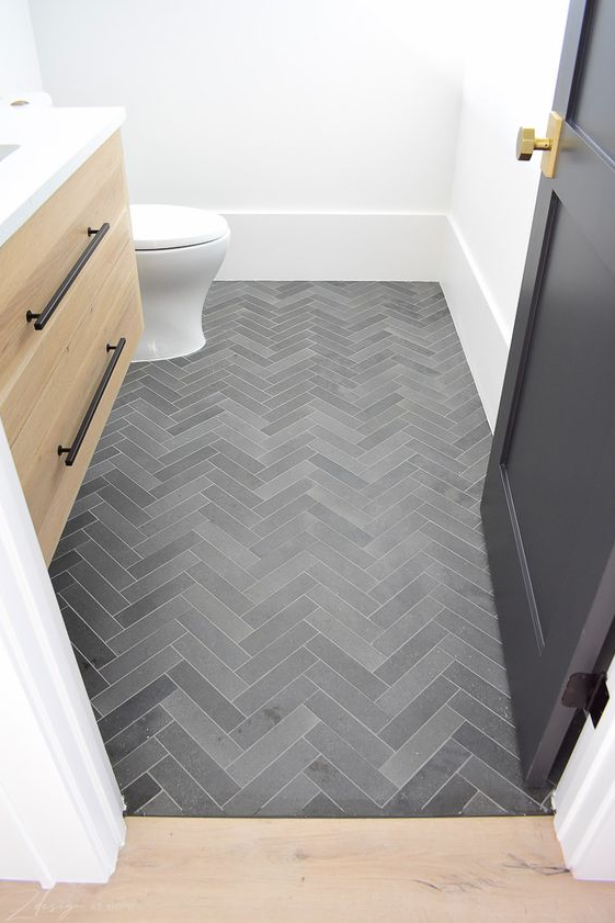 Bathroom Tile Floor   ZDesign At Home New Build