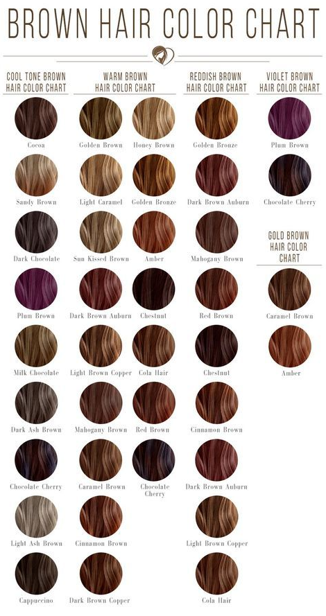 Hair Color Ideas For Brunettes   Brown Hair Color Chart To Find Your Flattering Brunette Shade To Try In 2023 Ideas