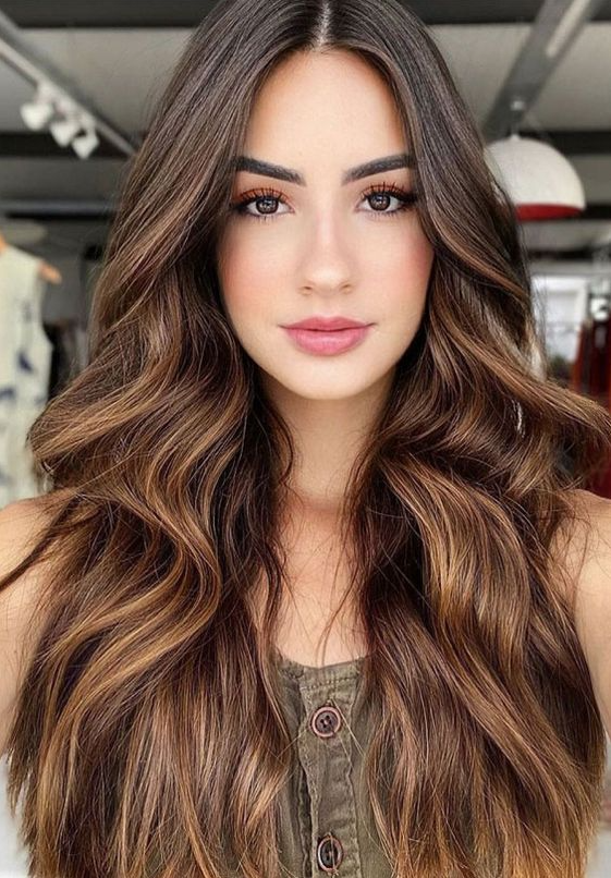 Hair Color Ideas For Brunettes   These Are The Best Hair Colour Trends In 2023 Dark Hair With Voluminous & Highlights