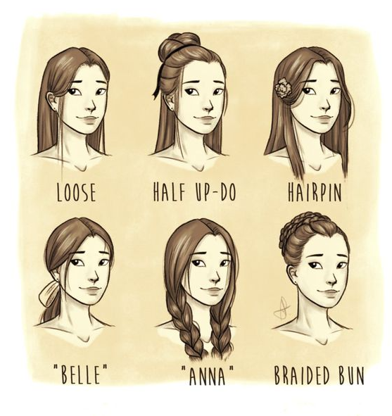 Hair Styles Drawing - Hairstyles by SachiiA