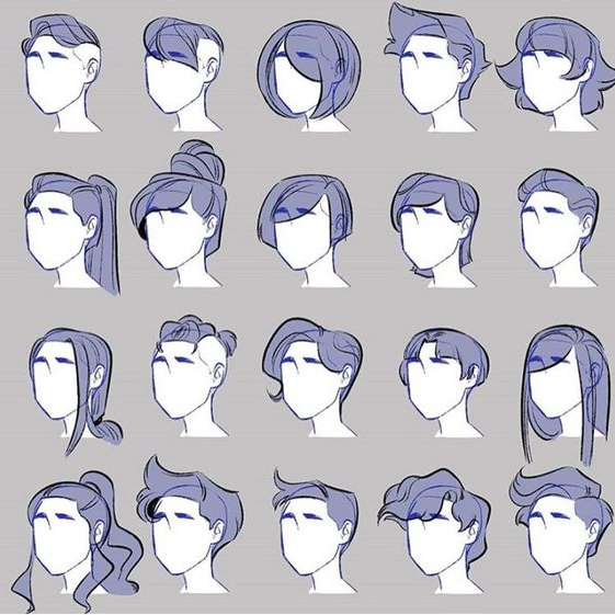 Hair Styles    Sketch Hair Styles