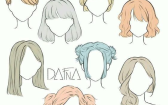 Hair Styles Drawing   Women Hair Styles Drawing