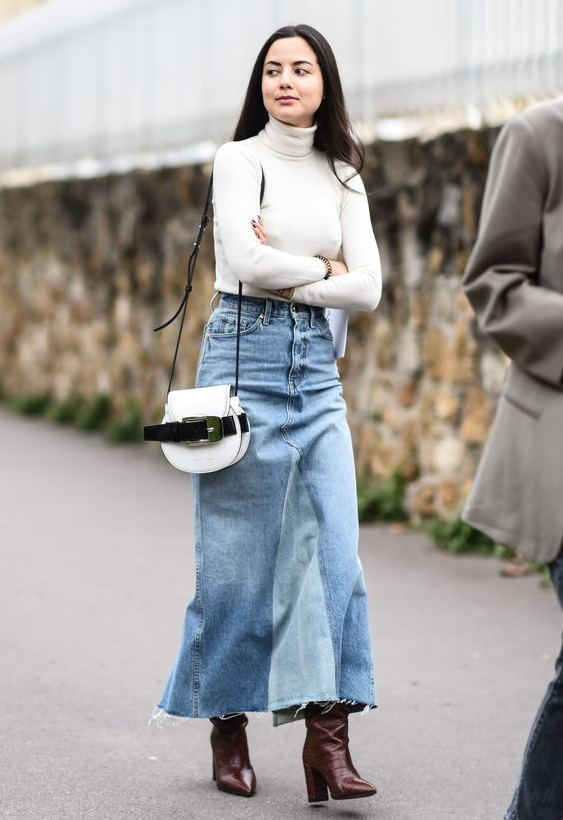 Jeans Skirt Outfit - Yes, Jean Skirts Are Back Here Are 10 Fresh Outfits to Try Right Now