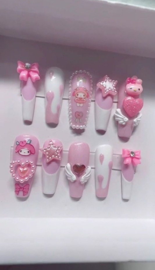 Nails Hello Kitty - Nails Hello Kitty Short