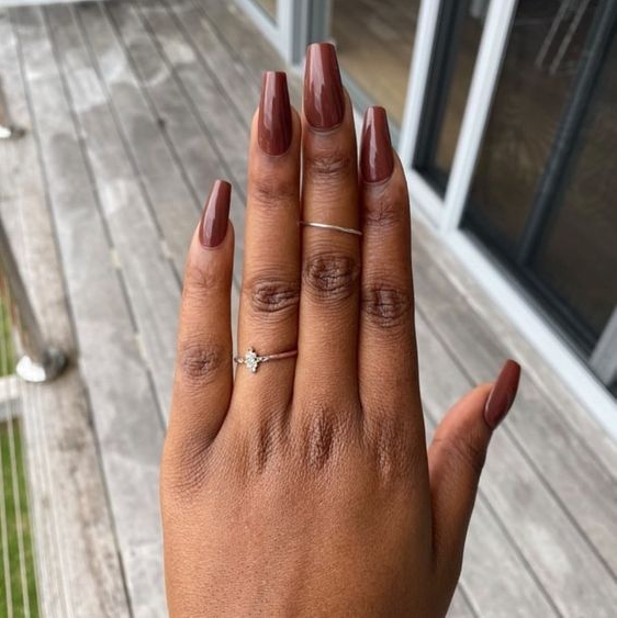 Nails On Dark Skin Hands - Brown nude nails for darkskin