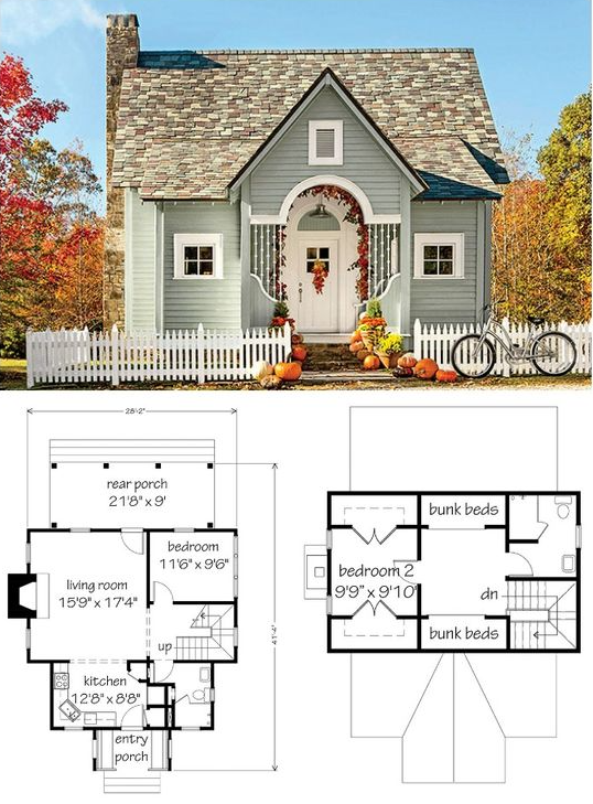 Plan Small Cottage Homes - Cloudland Cottage SL-1894