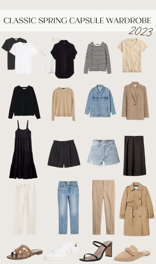 Spring 2023 Outfits   Casual Spring Capsule Wardrobe Key Pieces To Include 2023