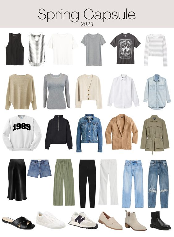 Spring 2023 Outfits   Spring Capsule Wardrobe 2023