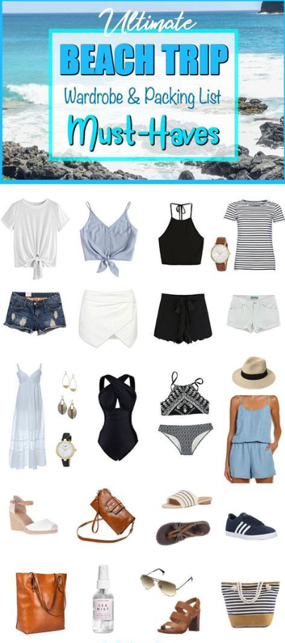 Spring Break Outfit - Beach Trip Wardrobe and Packing List