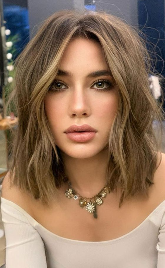 Spring Hair Color Ideas For Brunettes   Spring Hair Color Ideas & Styles For 2023 Soft Beige Lob