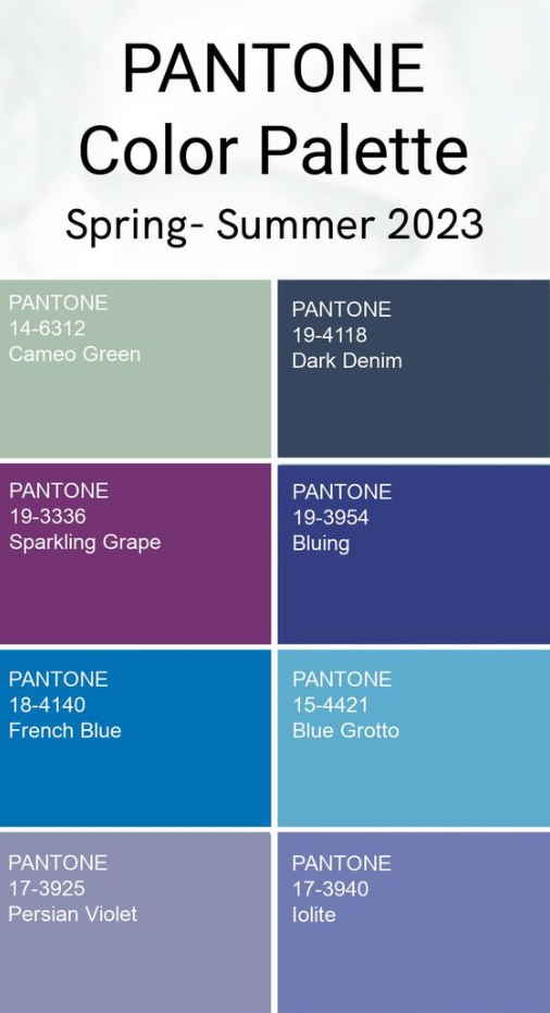 Spring Outfits 2023 Trends - Pantone 2023Color Palette