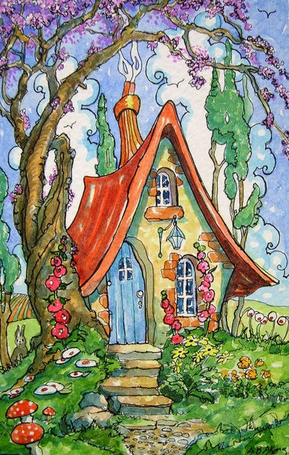 Awesome Cottage Painting Gallery   If I Had A Cottage Print From Original Storybook Series