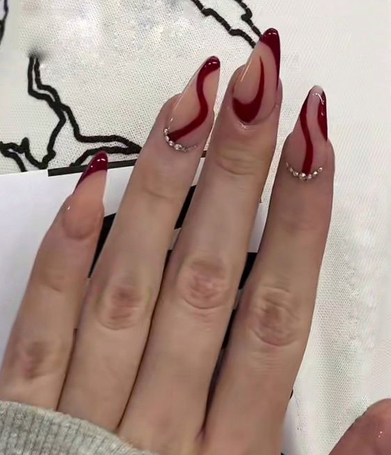 Cute Red Spring Nails