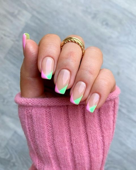 Cute Spring Nails French Tip Photo